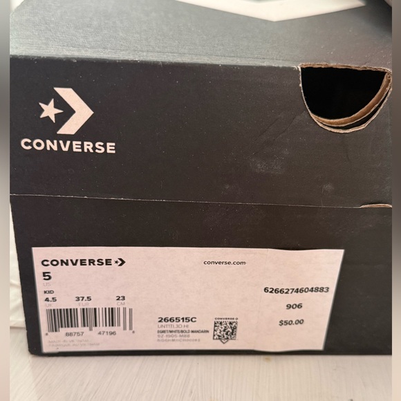 Converse Chuck Taylor Not a Chuck 70 White/White UNT1TL3D Hi Men’s 5/Women’s 7 - Picture 10 of 11